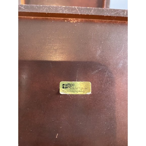 Vintage Playing Card Holder, 1917 Ford Model T Car, Faux Wood Box, Giftco - Picture 11 of 11